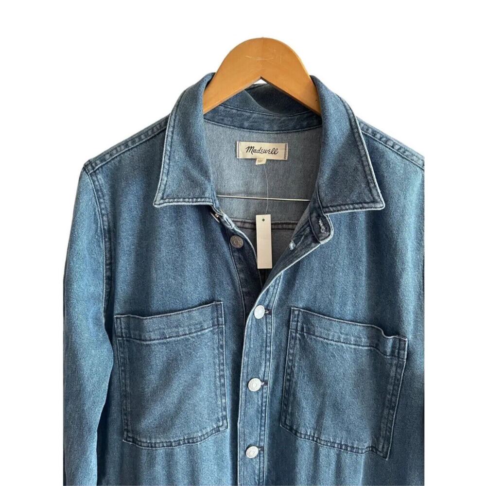 New W/Tags Madewell Denim Relaxed Coverall Jumpsuit Jean XXL - Picture 4 of 6